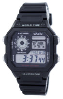 Casio Youth Illuminator World Time Alarm AE-1200WH-1AV AE1200WH-1AV Men's Watch-Branded Watches-JadeMoghul Inc.