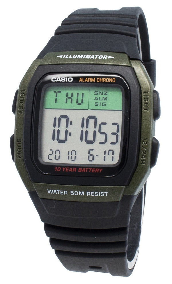 Casio Youth W-96H-3AV W96H-3AV Dual Time Chrono 10 Years Battery Men's Watch-Branded Watches-Blue-JadeMoghul Inc.