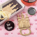 castle themed gold metal bottle opener-Personalized Coasters-JadeMoghul Inc.