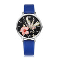 Casual Flower Silver Women Quartz Wristwatch-Blue Silver-JadeMoghul Inc.