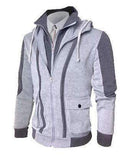 Casual Hoodie / Slim Fit Men Sweatshirt-Light Grey-M-JadeMoghul Inc.