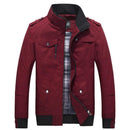 Casual Military Jacket - ALL Season Outerwear-Red-M-JadeMoghul Inc.