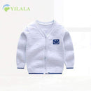 Casual Newborn Baby Sweaters Cotton Solid Baby Sweater V-Neck Long Sleeve Infant Clothes Spring Boys Sweater Baby Girls Clothin-ALight Blue-3M-JadeMoghul Inc.