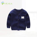 Casual Newborn Baby Sweaters Cotton Solid Baby Sweater V-Neck Long Sleeve Infant Clothes Spring Boys Sweater Baby Girls Clothin-ANavy-3M-JadeMoghul Inc.