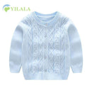 Casual Newborn Baby Sweaters Cotton Solid Baby Sweater V-Neck Long Sleeve Infant Clothes Spring Boys Sweater Baby Girls Clothin-BBlue-3M-JadeMoghul Inc.