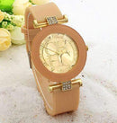 Casual Quartz Watch Women - Crystal Silicone Watch - Dress Wrist Watch-begei-JadeMoghul Inc.