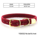 Cat Collar With Bell Safety Cat Collars Puppy Dog Collar For Cats Small Dogs Kittens Solid Pet Collar Chihuahua Products YS0032 JadeMoghul Inc.