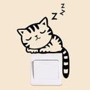 Cat Vivid 3D Smashed Switch Wall Sticker Bathroom Toilet Kicthen Decorative Decals Funny Animals Decor Poster PVC Mural Art-E-VA3119-JadeMoghul Inc.