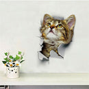 Cat Vivid 3D Smashed Switch Wall Sticker Bathroom Toilet Kicthen Decorative Decals Funny Animals Decor Poster PVC Mural Art-F-XH2001-JadeMoghul Inc.