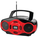 CD Players & Boomboxes Portable CD/MP3 Mini Boom Boxes & USB Player (Red) Petra Industries
