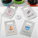 Celebration Party Supplies Personalized Tropical themed Credit Card stainless steel bottle opener Fashioncraft