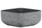 Cement Broomed Finish Low Square Pot With Tapered Bottom, Dark Gray-Home Accent-Gray-Cement-Broomed Finish-JadeMoghul Inc.