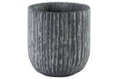 Cement Round Pot With Tapered Bottom In Broomed Finish, Large, Gray-Home Accent-Gray-Cement-Broomed Finish-JadeMoghul Inc.