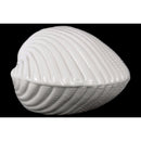 Ceramic Clam Seashell Figurine Gloss Finish White - Benzara-Decorative Accessories-White-Ceramic-JadeMoghul Inc.