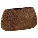 Ceramic Elliptical Vase With Pimpled Pattern, Large, copper-Vases-Copper-Ceramic-Chrome Finish-JadeMoghul Inc.