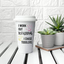 Ceramic Gifts & Accessories Personalised Mugs Just Kidding Ceramic Travel Mug Treat Gifts