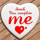 Ceramic Gifts & Accessories Personalised You Complete Me Heart Keepsake Treat Gifts