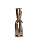 Ceramic Patterned Bottle Vase With 3D Appeal, Medium, Rose Gold-Vases-Gold-Ceramic-JadeMoghul Inc.