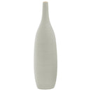 Ceramic Round LG Combed Vase with Bellied Bottom, Gray-Vases-Gray-Ceramic-JadeMoghul Inc.