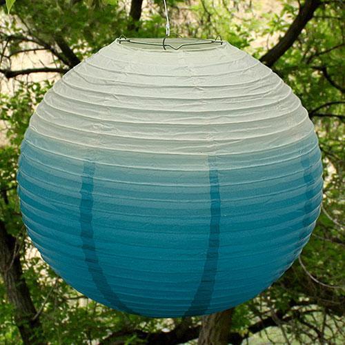 Ceremony Decorations Ombre Colored Round Paper Globe Lanterns Candy Apple Green (Pack of 1) Weddingstar