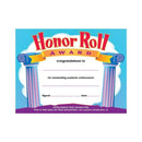 CERTIFICATE HONOR ROLL AWARD 30/PK-Learning Materials-JadeMoghul Inc.
