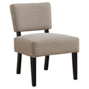 Chairs Accent Chair 27'.5" x 22'.75" x 31'.5" Brown, Foam, Solid Wood, Polyester Accent Chair 3704 HomeRoots