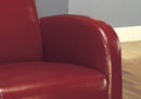Chairs Accent Chair - 29" x 27'.5" x 32'.5" Red, Foam, Solid Wood, Leather-Look - Accent Chair HomeRoots