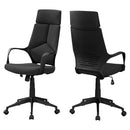 Chairs Best Office Chair - 24'.5" x 25" x 95'.5" Black, Foam, Metal, Nylon - High Back Office Chair HomeRoots