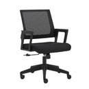 Chairs Best Office Chair - 25.99" X 25.2" X 37.01" Black Fabric/Mesh Office Chair HomeRoots