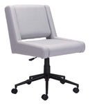 Chairs Best Office Chair - 26.4" x 29.1" x 32.7" Light Gray, Polyblend, Black Painted Steel Base, Office Chair HomeRoots