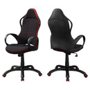 Chairs Best Office Chair - 46" Black and Red Fabric, MDF, Metal, Polypropylene Multi Position Office Chair HomeRoots