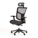 Chairs Best Office Chair - 52" Black Plastic and Aluminum Office Chair HomeRoots