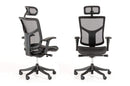 Chairs Best Office Chair - 52" Black Plastic and Aluminum Office Chair HomeRoots