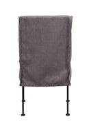 Chairs Black Accent Chair - 20" X 18" X 35" Black Metal Polyester Linen Dining Chair HomeRoots