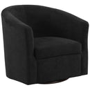 Chairs Black Accent Chair - 28" x 30'.25" x 29'.5" Black, Swivel, Abstract Velvet - Accent Chair HomeRoots