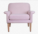 Chairs Blue Accent Chair - 34" X 34" X 31" Pink Polyester Accent Chair HomeRoots