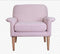 Chairs Blue Accent Chair - 34" X 34" X 31" Pink Polyester Accent Chair HomeRoots