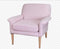 Chairs Blue Accent Chair - 34" X 34" X 31" Pink Polyester Accent Chair HomeRoots