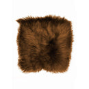 Chairs Chair Pads - 15" x 15" x 2" Rusty Brisa, Sheepskin, Square - Chair Pad HomeRoots