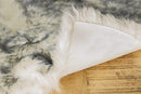 Chairs Chair Pads - 17" x 17" Gradient Gray, Sheepskin - Seat/Chair Cover HomeRoots