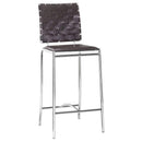Chairs Counter Height Chairs - 15" X 19" X 39" 2 Pcs Espresso Leatherette Counter Chair HomeRoots