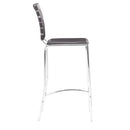 Chairs Counter Height Chairs - 15" X 19" X 39" 2 Pcs Espresso Leatherette Counter Chair HomeRoots