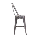 Chairs Counter Height Chairs - 16.5" X 21.5" X 40" 2 Pcs Gunmetal Counter Chair HomeRoots