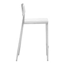 Chairs Counter Height Chairs - 18" X 20" X 36" 2 Pcs White Leatherette Counter Chair HomeRoots