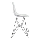 Chairs Counter Height Chairs - 19" X 20.3" X 39" White Polypropylene Counter Chair HomeRoots