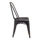 Chairs Dining Room Chairs - 17.3" X 20.5" X 33.9" 2 Pcs Anti Black Gold Steel Dining Chair HomeRoots