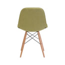 Chairs Dining Room Chairs - 18.7" X 21.7" X 31.9" Green Velour Polyblend Wood Dining Chair HomeRoots