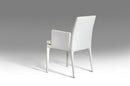 Chairs Dining Room Chairs - 34" White Leatherette and Metal Dining Chair HomeRoots