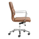 Chairs Ergonomic Office Chair - 22" X 28" X 17" Brown Vintage Office Chair HomeRoots