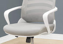 Chairs Ergonomic Office Chair - 24'.25" x 24" x 39" White, Grey, Foam, Metal, Nylon, - Multi Position Office Chair HomeRoots